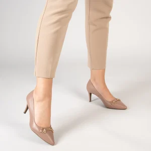 MiMaO ShopOnline ÉLÉGANCE- Stiletto Avec Ornement Métallisé TAUPE remise en ligne 19