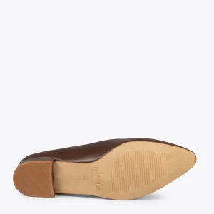 grande marque pas cher MiMaO ShopOnline MARIE – Chaussures Plates à Bout Pointu CAFÉ 17