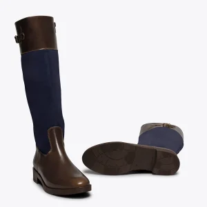 Meilleur Service MiMaO ShopOnline AMAZONE – Bottes Hautes BLEU MARINE Style équestre 17