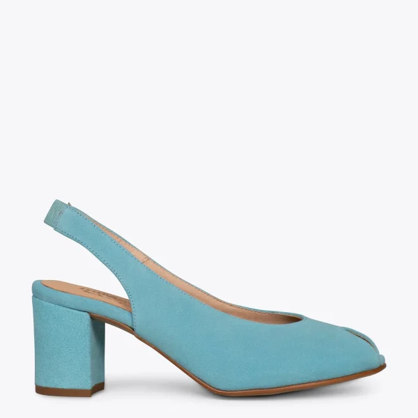 MiMaO ShopOnline WOMAN – Chaussures Sans Talon Peep-toe BLEU à prix imbattables 1