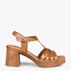 magasins pas chers MiMaO ShopOnline CRETA –Sandale Bride En T CAMEL 22