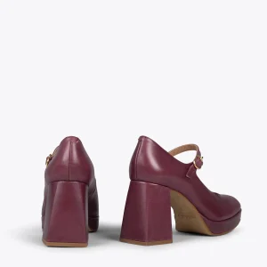 MiMaO ShopOnline BRIGITTE – Chaussures à Bracelet Et Talon Bloc BORDEAUX dernières 13