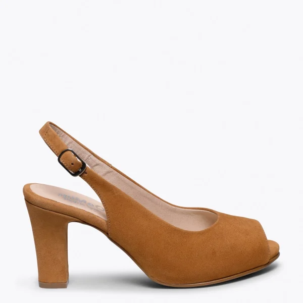 MiMaO ShopOnline PEEP TOE TALON OUVERT – Chaussure Peep-toe Talon Ouvert CAMEL en ligne officielle 1