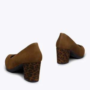 MiMaO ShopOnline URBAN ANIMAL – Chaussure CAMEL à Talon Imprimé Léopard magasin pour 15