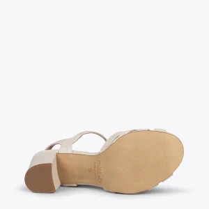 Paiement sécurisé MiMaO ShopOnline MUSA – Sandales à Talon Large BEIGE 16