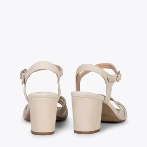 Paiement sécurisé MiMaO ShopOnline MUSA – Sandales à Talon Large BEIGE 12