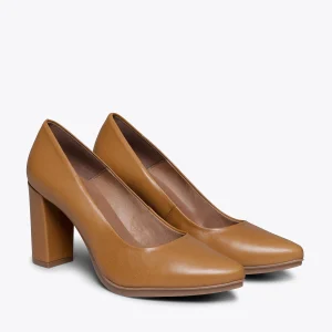 MiMaO ShopOnline URBAN SOIRÉE – Chaussure à Talon Haut CAMEL Urban Cuir en solde 11