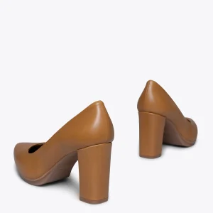 MiMaO ShopOnline URBAN SOIRÉE – Chaussure à Talon Haut CAMEL Urban Cuir en solde 15