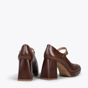 MiMaO ShopOnline BRIGITTE – Chaussures à Bracelet Et Talon Bloc MARRON haute qualité 13