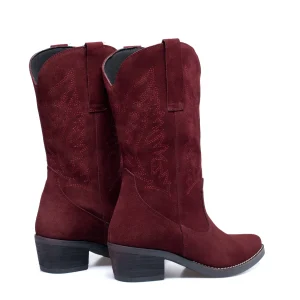 REMISE MiMaO ShopOnline DALLAS – Bottes Style Cow-boy BORDEAUX Nubuck 13