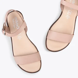 MiMaO ShopOnline RIVER – Sandales En Cuir à Talon Compensé Moyen NUDE grossiste 10