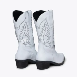 MiMaO ShopOnline DALLAS – Bottes Style Cow-boy BLANC Promotio de vente 14