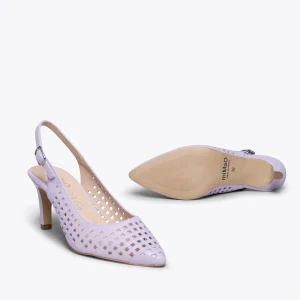 meilleur cadeau MiMaO ShopOnline AJOURÉ- Chaussure Talon Ouvert LILA à Petits Trous 17