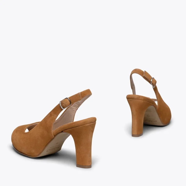 MiMaO ShopOnline PEEP TOE TALON OUVERT – Chaussure Peep-toe Talon Ouvert CAMEL en ligne officielle 5