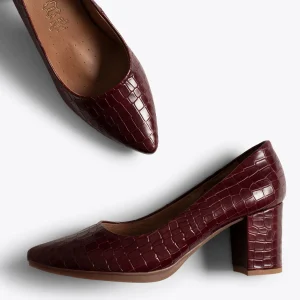 Paris MiMaO ShopOnline URBAN S COCO – Chaussures à Talon BORDEAUX Avec Imprimé Crocodile 11