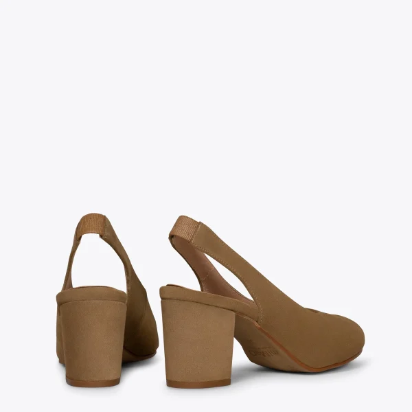 MiMaO ShopOnline WOMAN – Chaussures Sans Talon Peep-toe TAUPE boutique paris 4