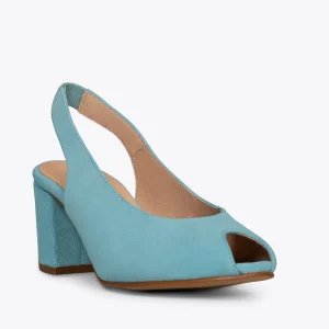 MiMaO ShopOnline WOMAN – Chaussures Sans Talon Peep-toe BLEU à prix imbattables 15