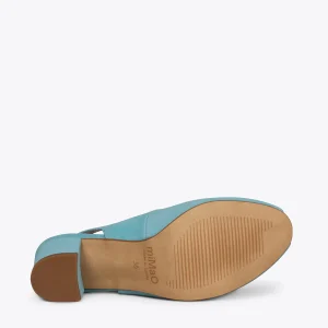 MiMaO ShopOnline WOMAN – Chaussures Sans Talon Peep-toe BLEU à prix imbattables 17