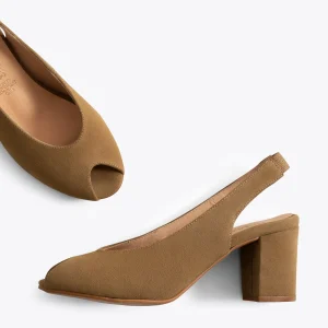 MiMaO ShopOnline WOMAN – Chaussures Sans Talon Peep-toe TAUPE boutique paris 11