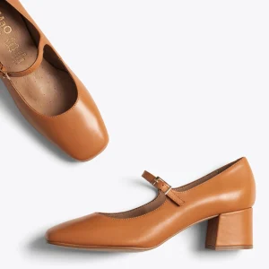 MiMaO ShopOnline BELLA – Chaussures Avec Bracelet Et Bout Carré CAMEL en vente 11