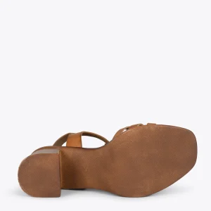 magasins pas chers MiMaO ShopOnline CRETA –Sandale Bride En T CAMEL 16