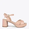 magasin en ligne MiMaO ShopOnline CERDEÑA – Sandales à Talon Large Et Plateforme NUDE 20