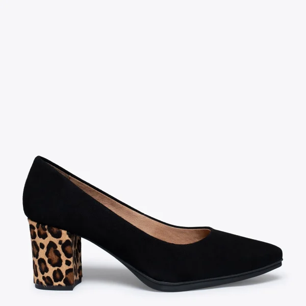 magasin MiMaO ShopOnline URBAN S WILD – Chaussures à Talon Noires Animal Print LÉOPARD 1