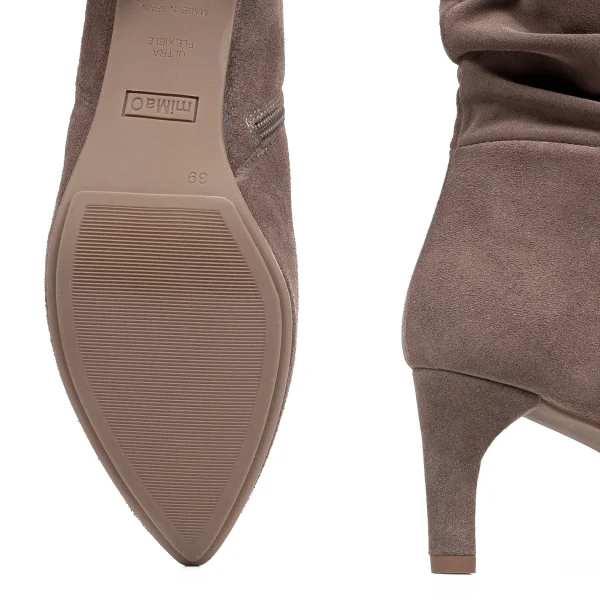 MiMaO ShopOnline BOTTINES FASHION Femme à Talon TAUPE offre spéciale 4