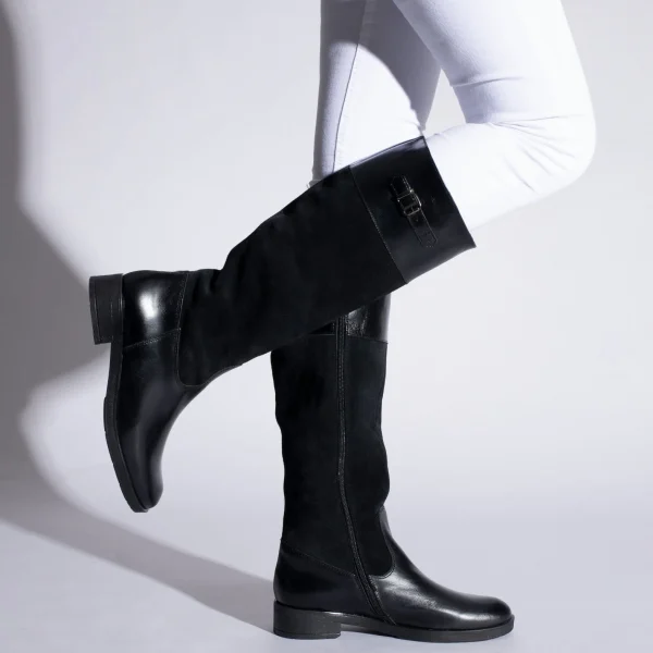 MiMaO ShopOnline AMAZONE – Bottes Hautes NOIR Style équestre en vente 7