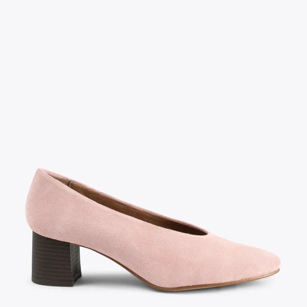 MiMaO ShopOnline URBAN STYLE – Chaussures à Talon Bas En Nubuck ROSE Boutique officielle 1