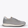 achat pas cher MiMaO ShopOnline BOSTON – Baskets En Cuir Pour Homme GRIS 20