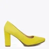 vente pas cher en ligne MiMaO ShopOnline CHAUSSURES DAIM À TALON HAUT JAUNE URBAN 25