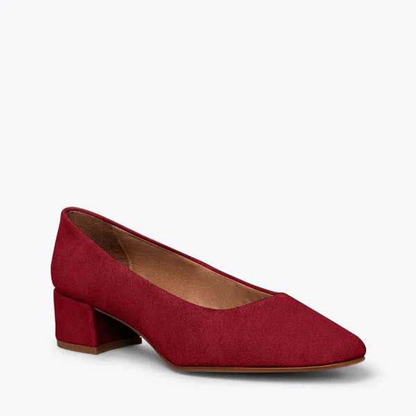 MiMaO ShopOnline DAMA – Chaussures à Talon Bas Et Bout Carré ROUGE achat 5