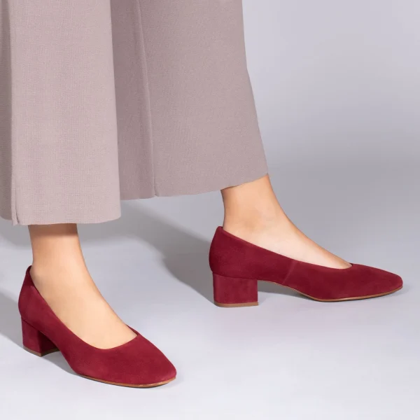 MiMaO ShopOnline DAMA – Chaussures à Talon Bas Et Bout Carré ROUGE achat 7