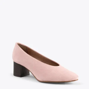 MiMaO ShopOnline URBAN STYLE – Chaussures à Talon Bas En Nubuck ROSE Boutique officielle 15