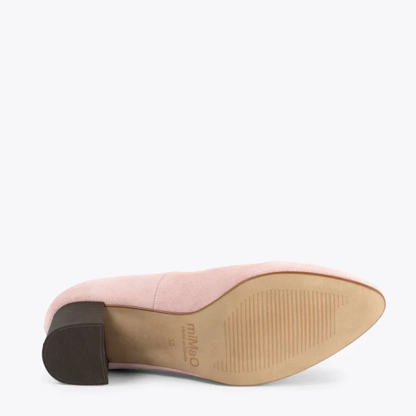 MiMaO ShopOnline URBAN STYLE – Chaussures à Talon Bas En Nubuck ROSE Boutique officielle 6