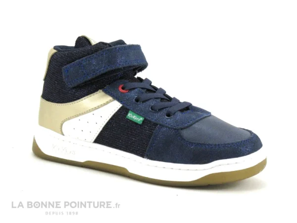 Meilleure affaire 😉 Enfant Kickers KICKALIEN Marine Or – 900870 – Basket Montante ⭐ Promotio de vente 1