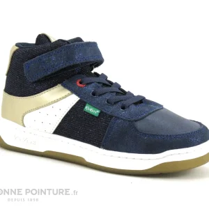 Meilleure affaire 😉 Enfant Kickers KICKALIEN Marine Or – 900870 – Basket Montante ⭐ Promotio de vente 17