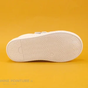 Top ventes Nouveau 🌟 Bébé Kouki By Bopy ILTA Blanc – Or – 👟 Sneakers Fille 3 Velcros – Coeur Rouge 😉 15