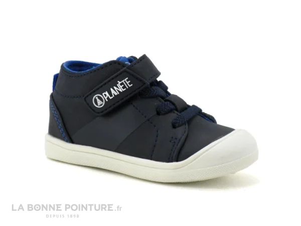 outlet soldes Promo 🔔 Bébé Alma Planete FIBRINO Marine – Bleu – Chaussure Premiers Pas BEBE 🔥 1