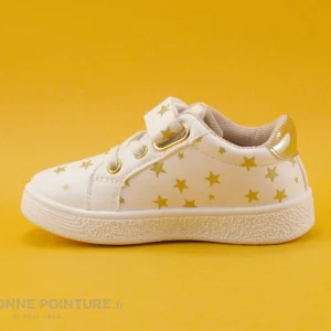 france Coupon 🔔 Bébé DT New York B313490 – Blanc – Etoiles Or – Basket Fille ✔️ 11