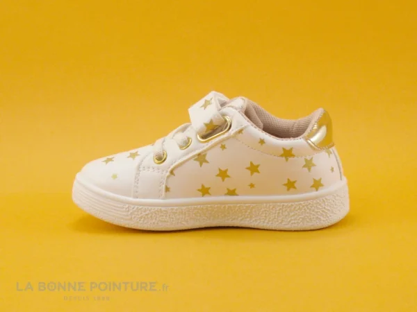 france Coupon 🔔 Bébé DT New York B313490 – Blanc – Etoiles Or – Basket Fille ✔️ 4