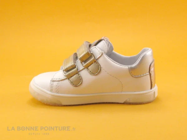 Meilleur Prix Garanti Sortie 🔥 Bébé Bopy RETAIL Blanc Or – Basket BEBE Fille Avec Velcro 😉 4