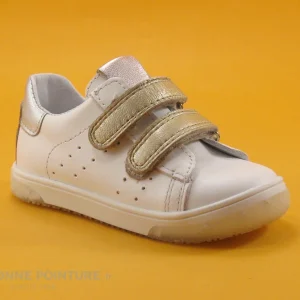 Meilleur Prix Garanti Sortie 🔥 Bébé Bopy RETAIL Blanc Or – Basket BEBE Fille Avec Velcro 😉 17