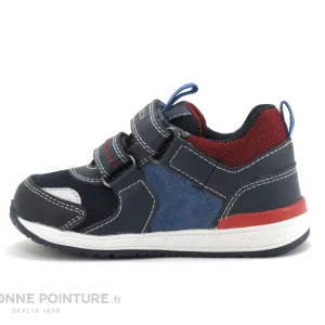 marques pas cher Top 10 😉 Bébé Geox RISHON – B150RB – Navy – Dk Red – Basket BEBE 2 Scratches ✨ 13