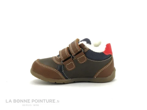 Acheter ✔️ Bébé Geox ELTHAN Cognac Navy – B261PA – Basket Bebe 2 Velcros ⌛ vente en ligne 4