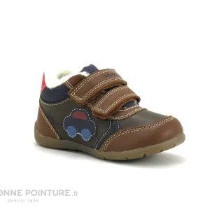 Acheter ✔️ Bébé Geox ELTHAN Cognac Navy – B261PA – Basket Bebe 2 Velcros ⌛ vente en ligne 17