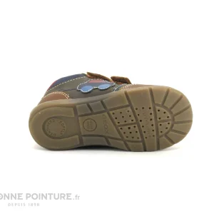 Acheter ✔️ Bébé Geox ELTHAN Cognac Navy – B261PA – Basket Bebe 2 Velcros ⌛ vente en ligne 21