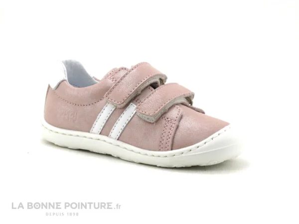 guranteed de qualité Remise 🎉 Bébé Bopy JATIN Rose – Basket Fille – 2 Velcros ⌛ 1