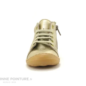 Remise 🎉 Bébé Bopy JOLICO Or – Chaussure Doree Premiers Pas Fille 🌟 guranteed de qualité 11